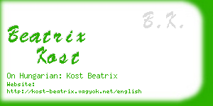 beatrix kost business card